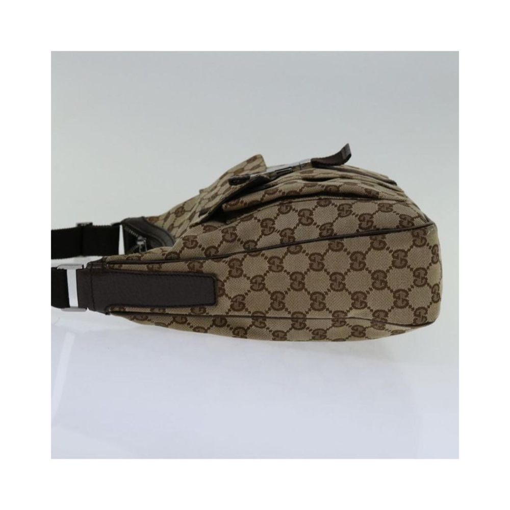 Pre Loved Gucci GG Supreme Monogram Messenger Bag Unisex Brown Shoulder Bags - Picture 4 of 8